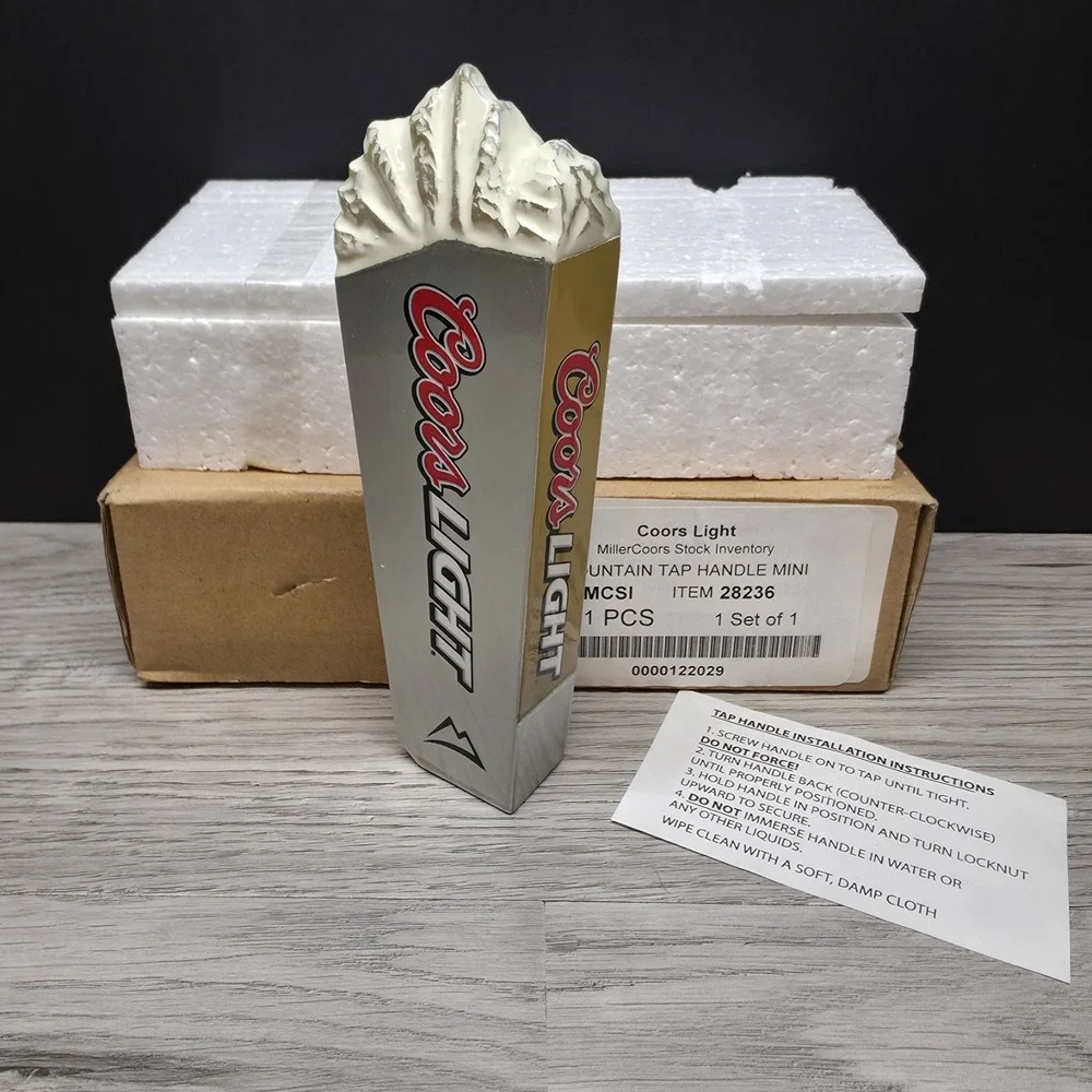 Coors Light - Short Beer Tap Handle - Draft Beer Dispenser Handle - New